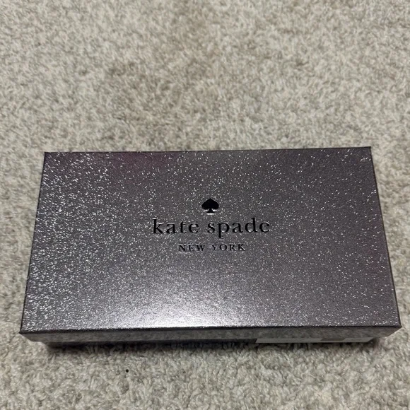 NWT Kate Spade Kenzie Boxed Glitter Large Slim Cardholder in Seawater Green - Picture 11 of 12